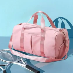 Sac de sport de voyage pour homme et femme, bagage avec poche arrière, compartiment à chaussures, entraînement, fitness, yoga