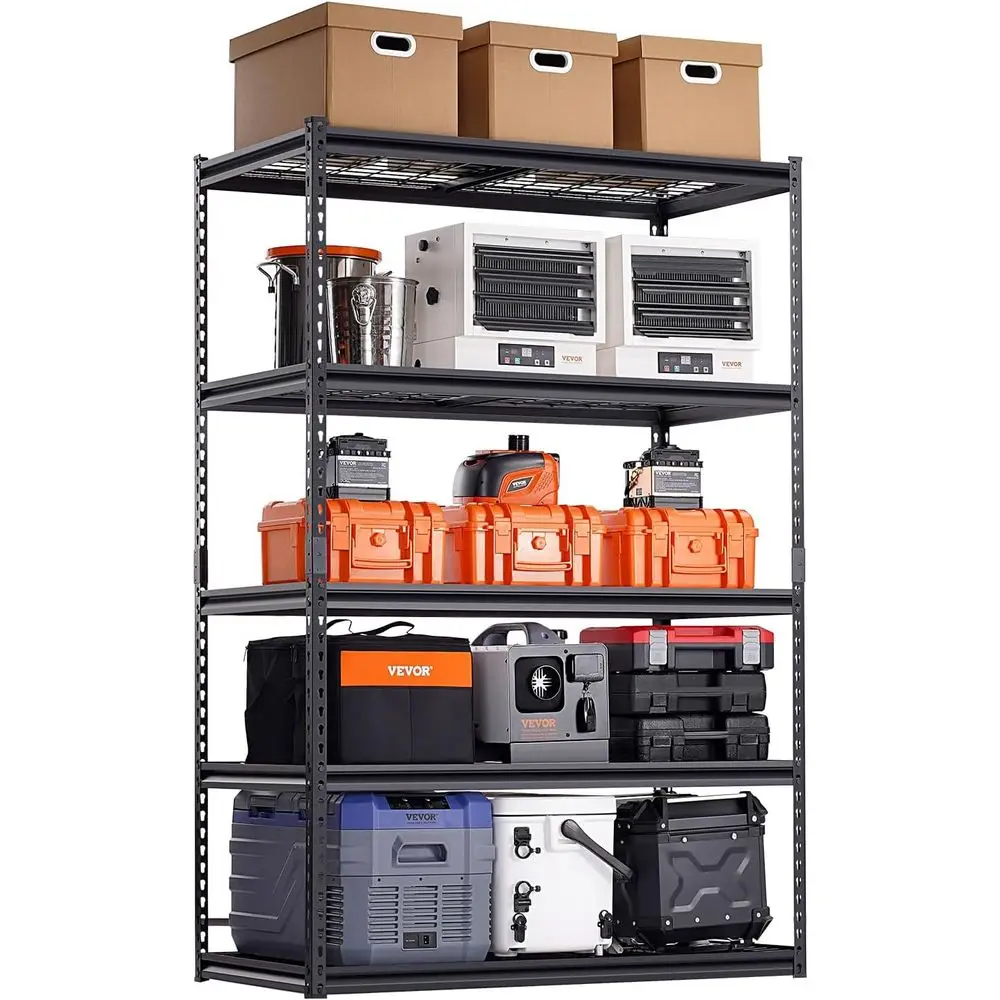

5 Tier 3000 lbs Capacity Heavy Duty Adjustable Metal Shelving, 24 Deep x 48 Wide x 72 High, Ideal for Garage, Utility, Kitchen,