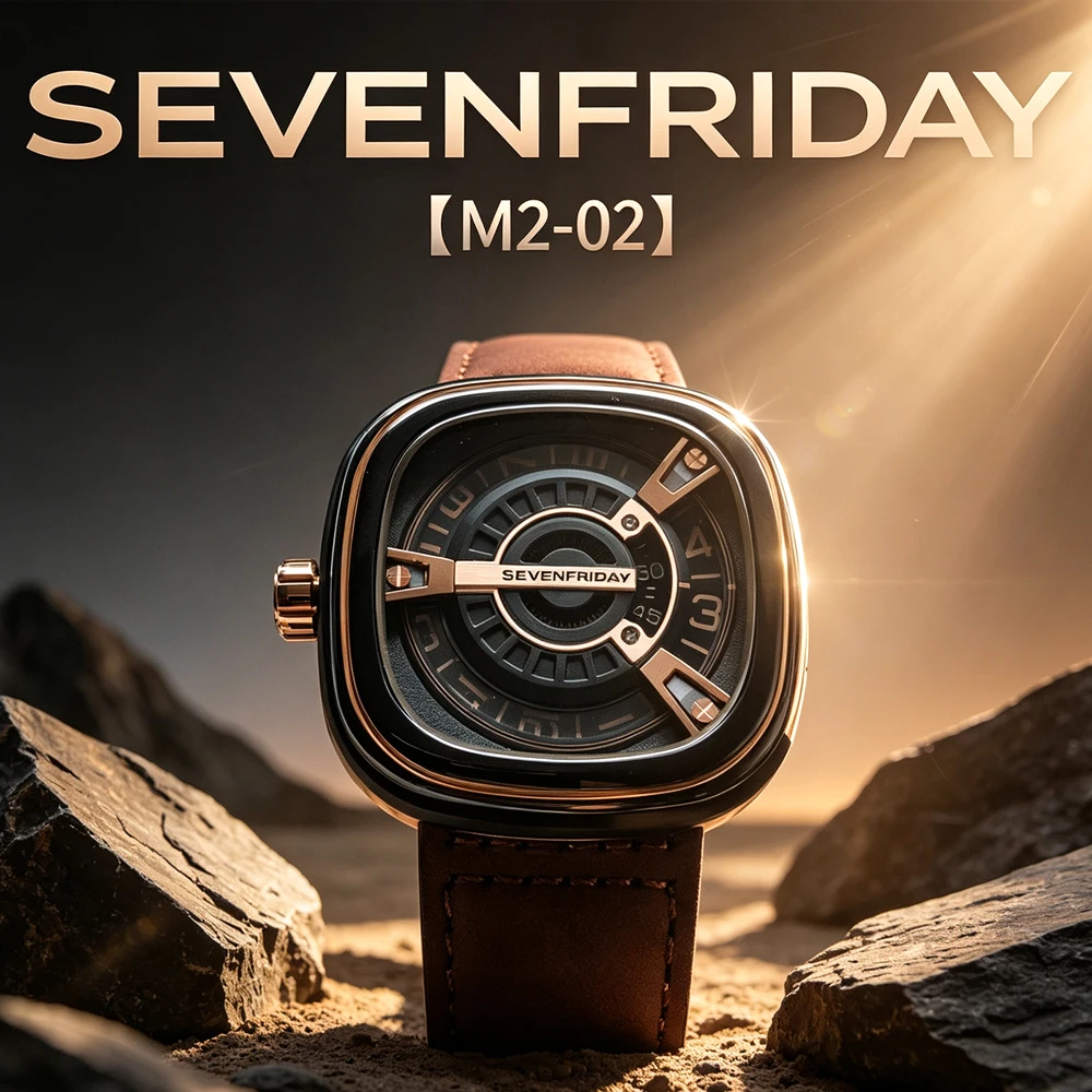 Fashion new product SEVENFRIDAY luxury brand men's watch M2/02 large dial automatic mechanical movement supports NFC trend watch