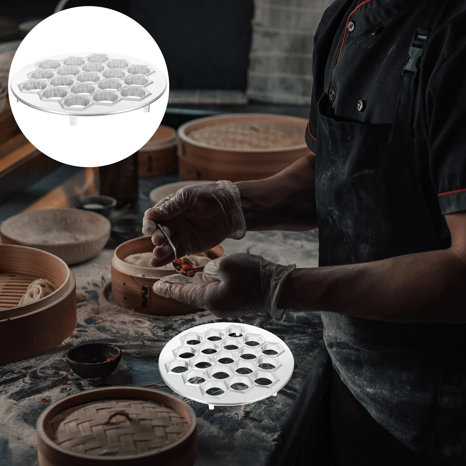 

Aluminum Dumpling Maker Mold for Kitchen Gadgets Reusable Molds Easy Clean Large Capacity Ravioli Wonton Machine