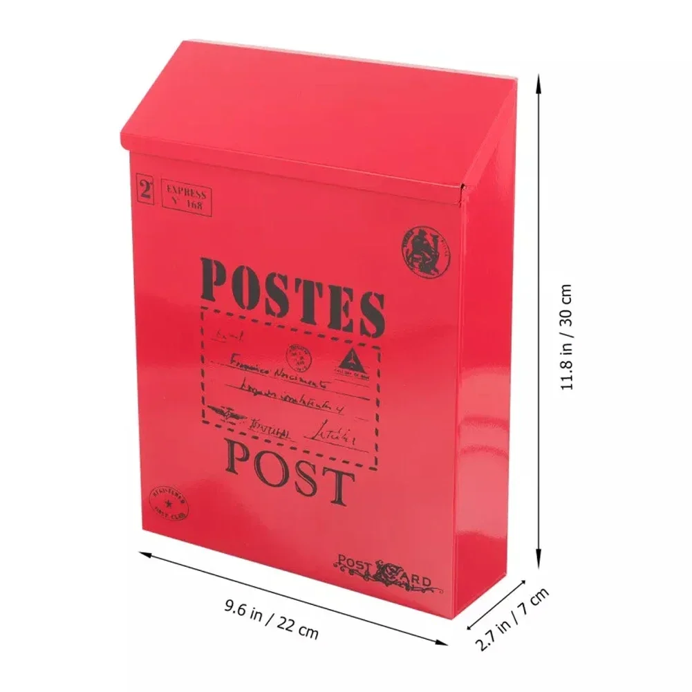 Large Capacity Mailbox Retro Postal Letter Box Secure And Private Steel Lock Weather Resistant Easy Installation