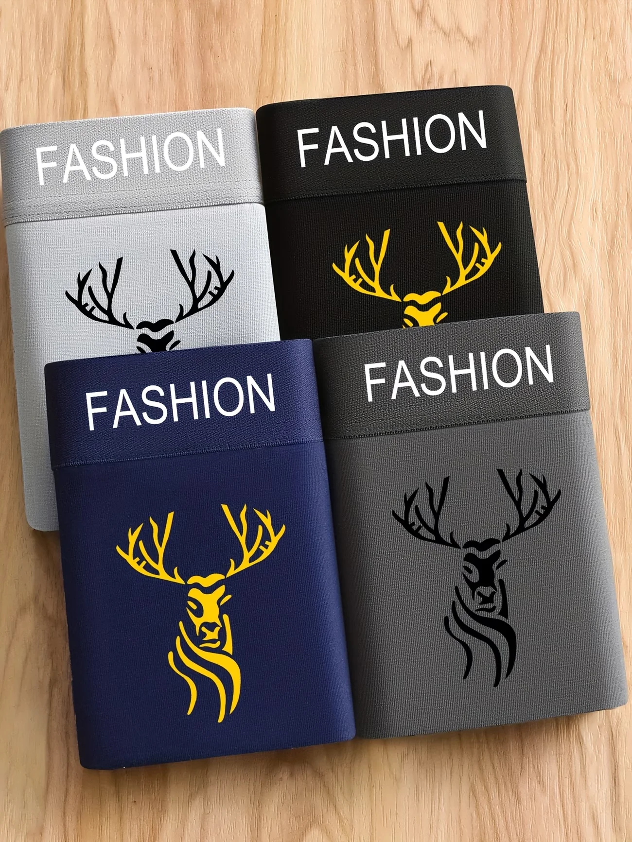 4PCS Men's Underwear: Comfortable and close-fitting men's boxer briefs, casual and unique patterned men's underwear