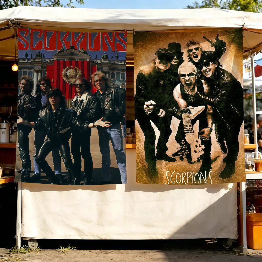 Band S-Scorpions-S flag Tapestry Room Decoration Wall Hanging Aesthetic Bedrooms Advertising Banner