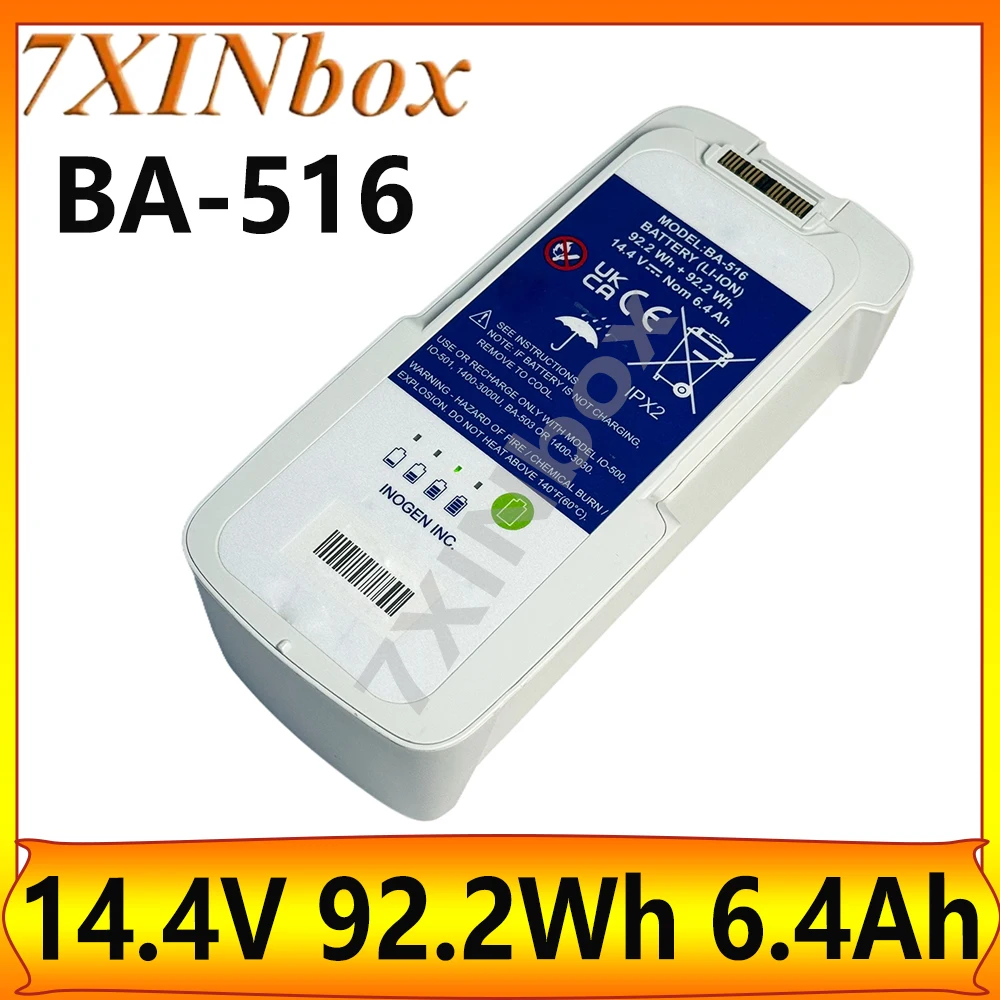 

7XINbox BA-516 14,4 В 92,2 Втч 6,4 Ач 16-элементный большой двойной аккумулятор для Inogen G5 и Rove 6 1400-3010-16 41NR19 66-2X2 P series