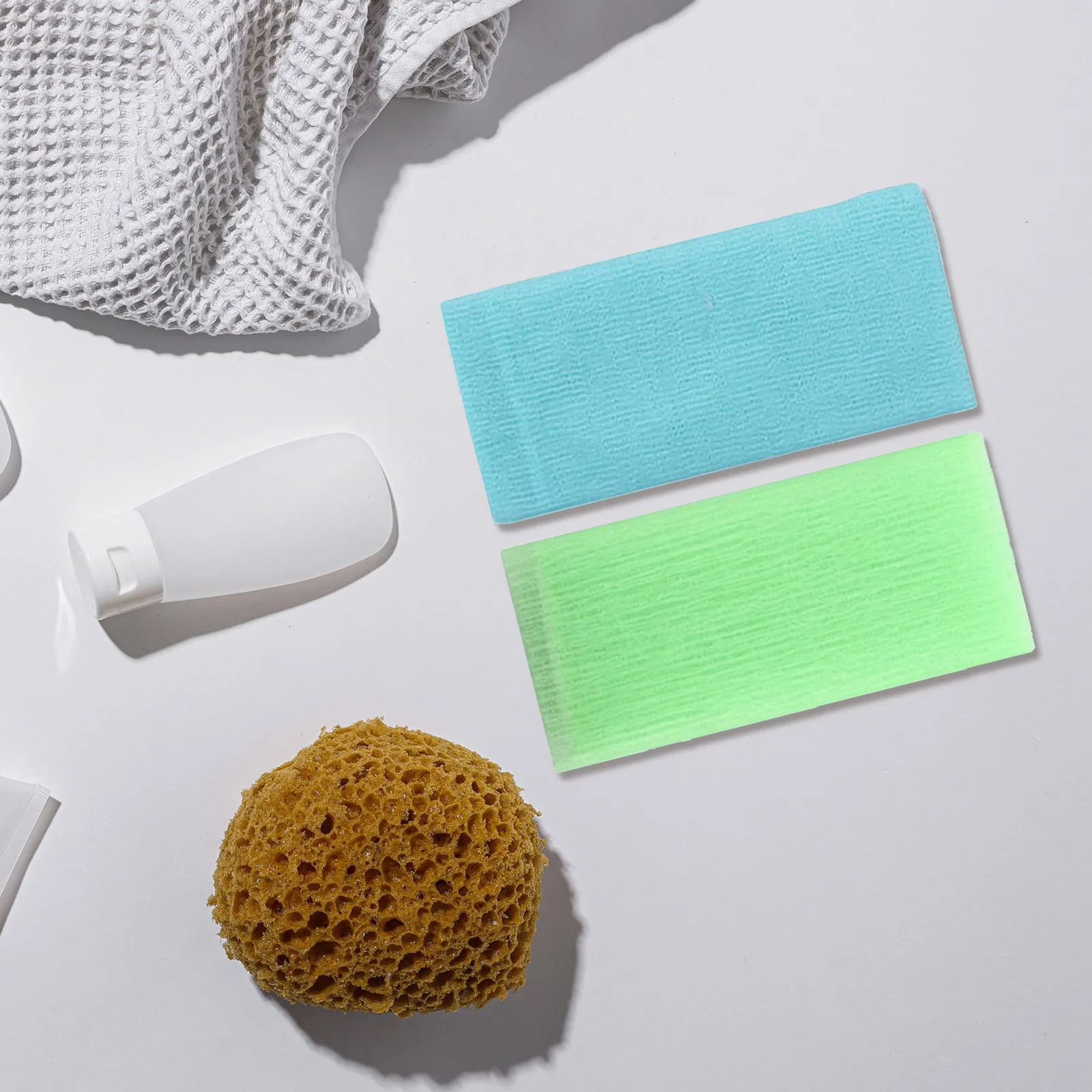 

4pcs Exfoliating Bath Towels Durable Body Scrubber Washcloth For Shower Smooth Skin Deep Clean Foldable Bath Supplies