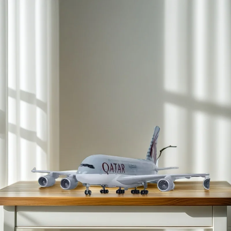 New 1/160 Scale 50.5CM Airplane A380 QATAR Airline Plane For Collection Home Decoration Accessories Desktop ornament