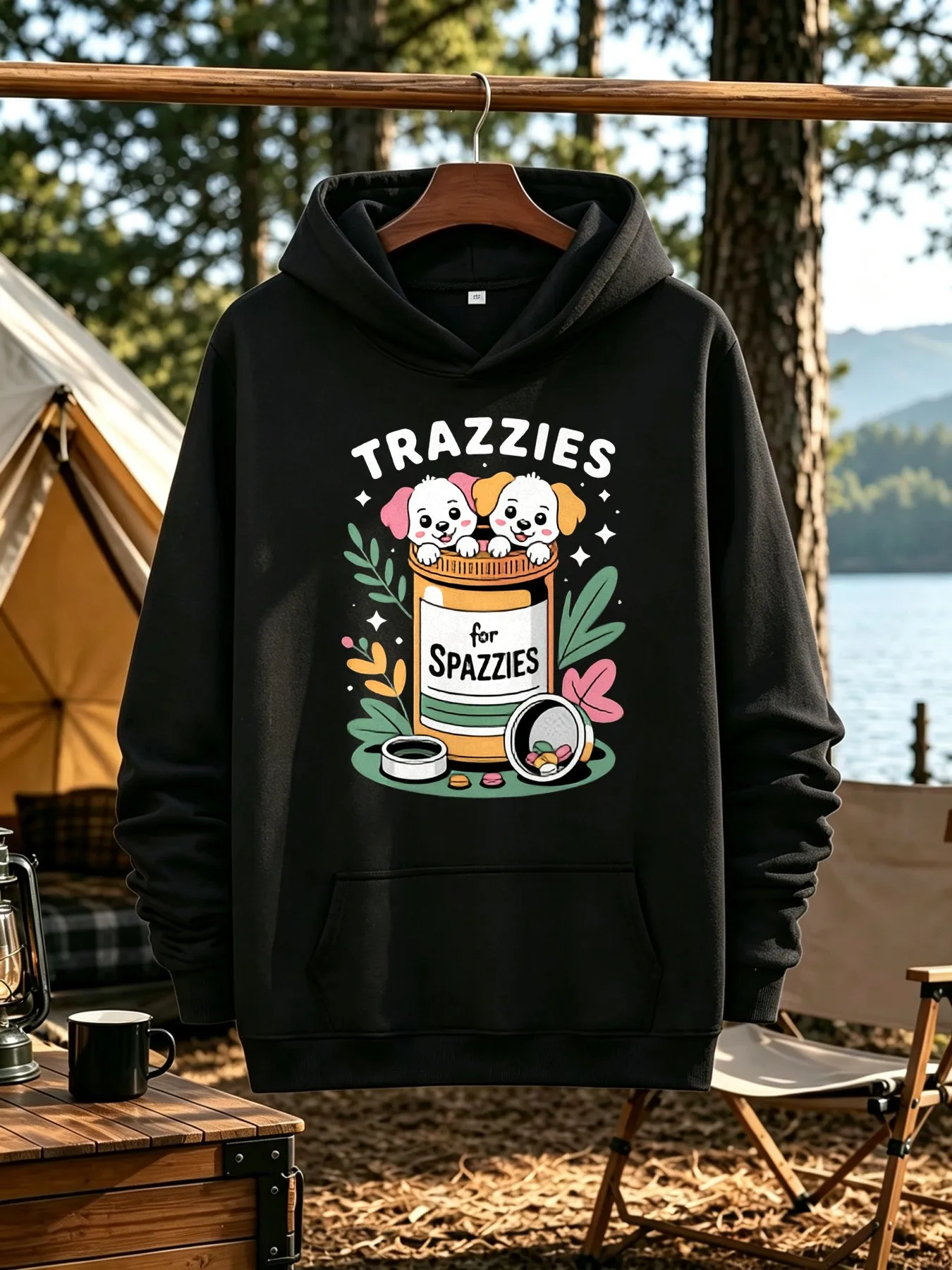 Men's Retro American-Style Hooded Sweatshirt with 