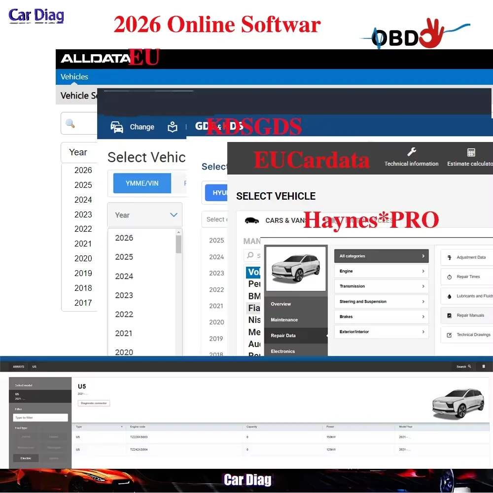 2026 Alldata Online Software Haynes Pro Workshop Auto Repair Tools  CarData KDS GDS Workshop Support Phone Tablet Computer