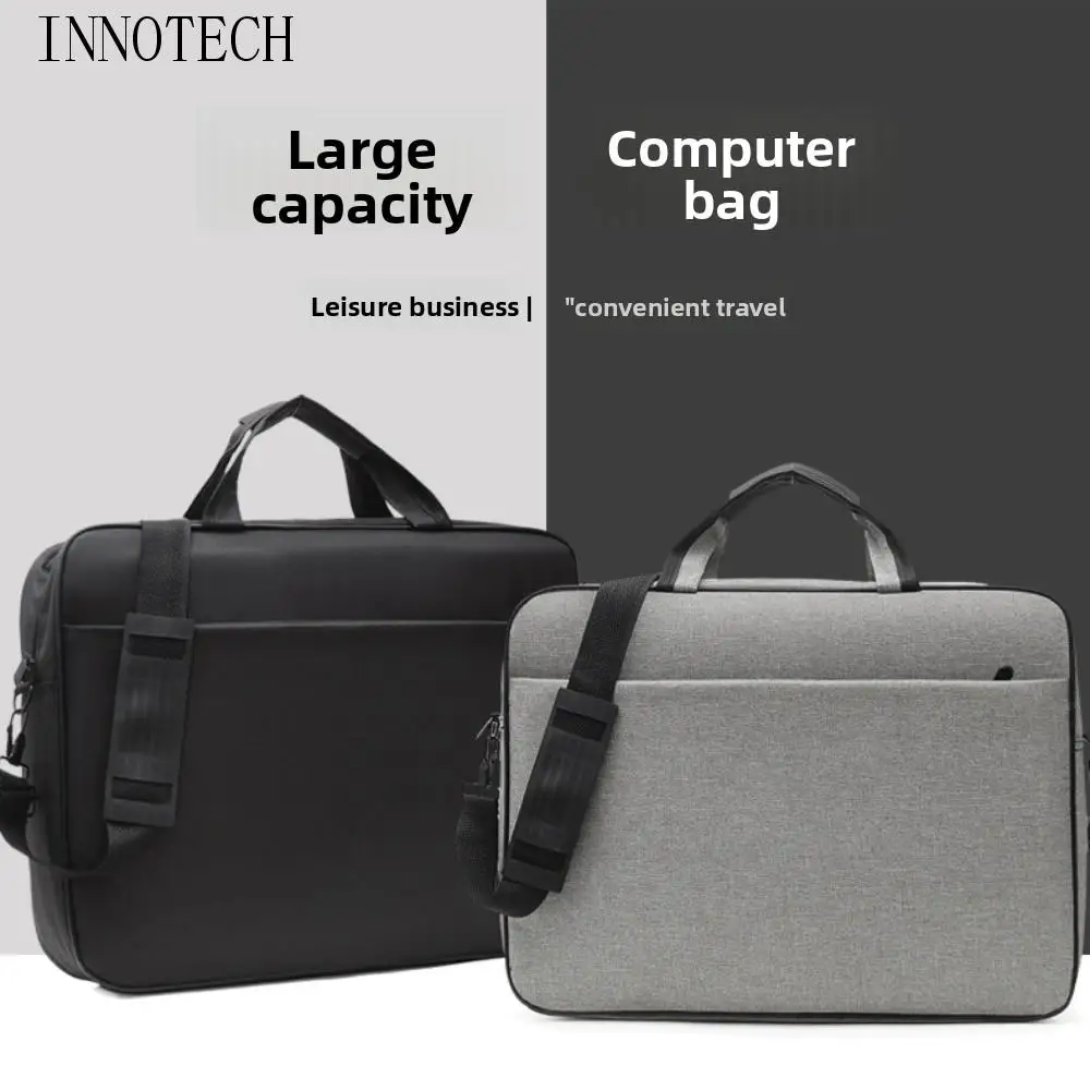 15.6/17 Inch Business Laptop Bag Shoulder Strap Briefcase Portable Laptop Bags Solid Color with Handle Laptop Shoulder Bag