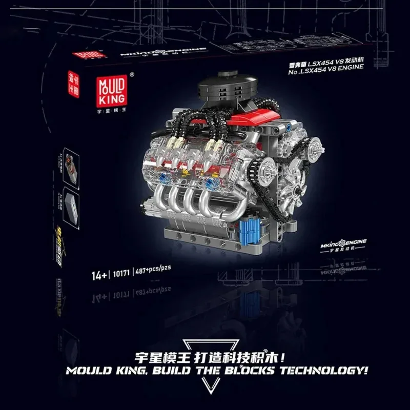 ตัวต่อ MOULD KING 10171 เครื่องยนต์ LSX454 V8 แบบมีมอเตอร์ ของเล่นตัวต่อเสริมทักษะ รถบล็อก ของเล่นเด็ก MOC ของขวัญสำหรับเด็ก
