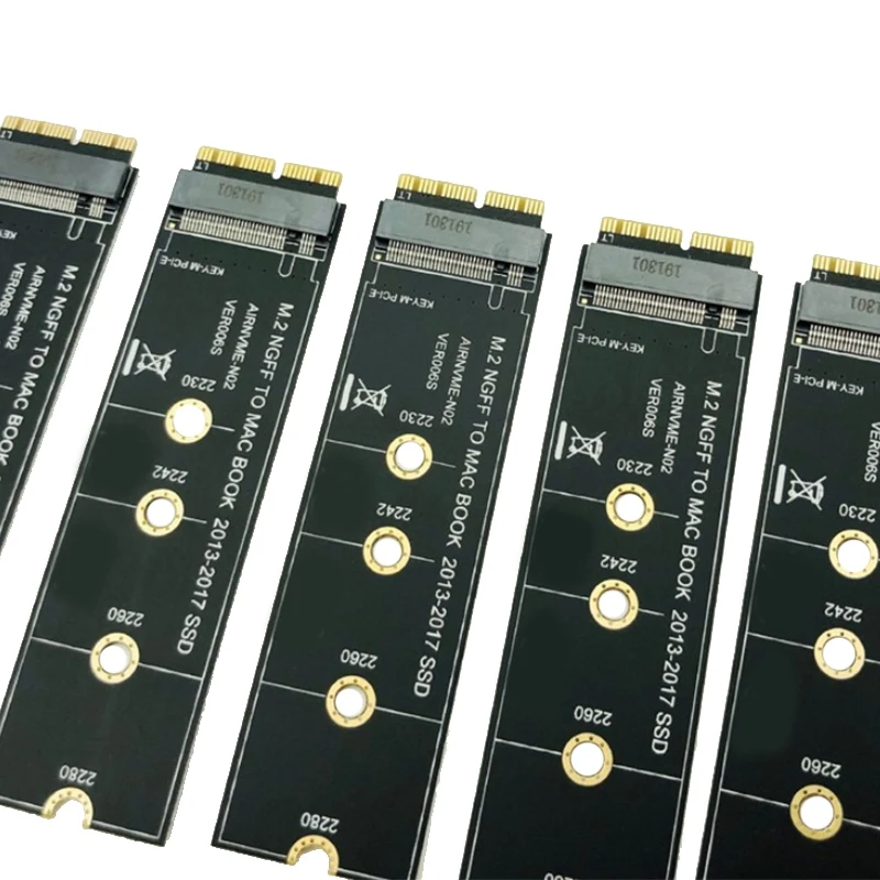 NEW-5Pcs NVME M2 SSD 어댑터 변환 카드, 에어 프로 레티나 2013-2017 NVME/AHCI SSD 업그레이드 키트, A1465 A1466