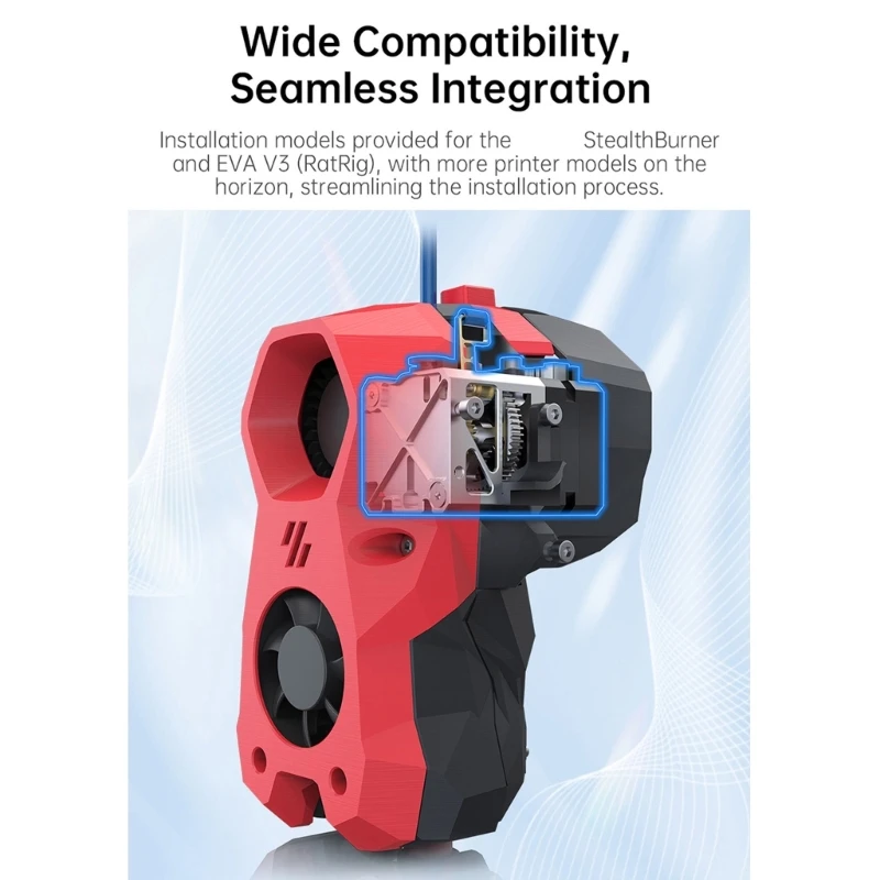 

3D Printing Extruder with Motor Cooling Easy For V2X 3D Printer Double Gear Dropship