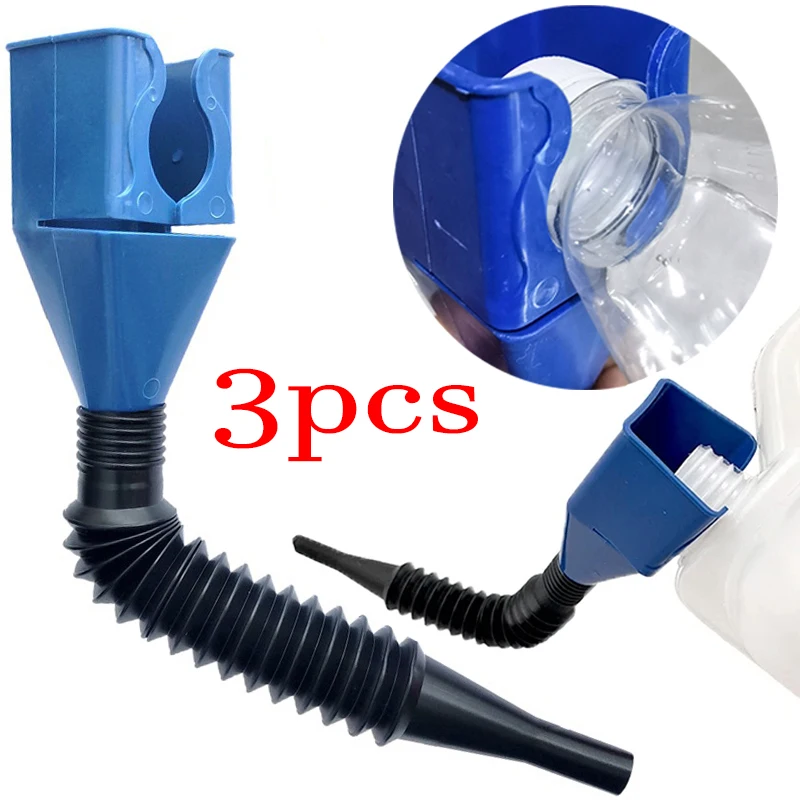 Plastic Motorcycle Car Refueling Funnel Gasoline Foldable Car Engine Oil Funnel Car Motorcycle Oil Filling Tool Auto Accessories