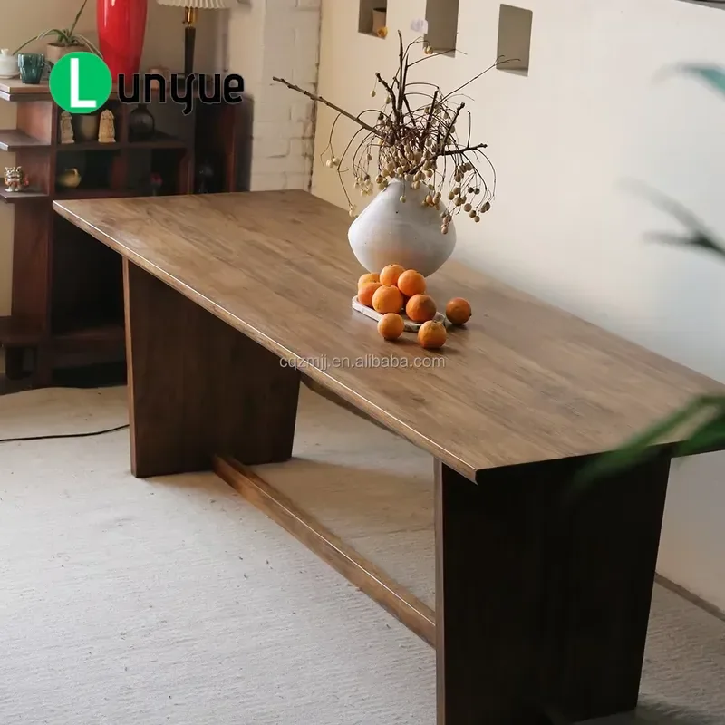 Farmhouse Solid Wood Antique Handmade Eco Friendly Entrance Table Corridor Sofa Edge Console for Hotel Villa Living Room