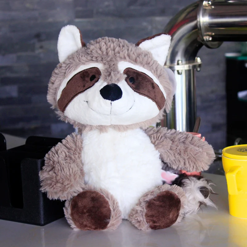 

25cm Gray Raccoon Plush Toy Lovely Raccoon Cute Soft Stuffed Animals Doll Pillow For Girls Children Kids Baby Birthday Gift