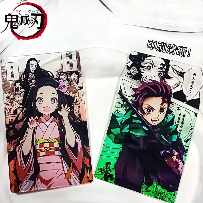 

Мультяшная анимация Demon Slayer, акриловая прозрачная открытка 6x9 см, нашивка, аниме, коллекция выставочных карточек, коллекция праздничных подарков