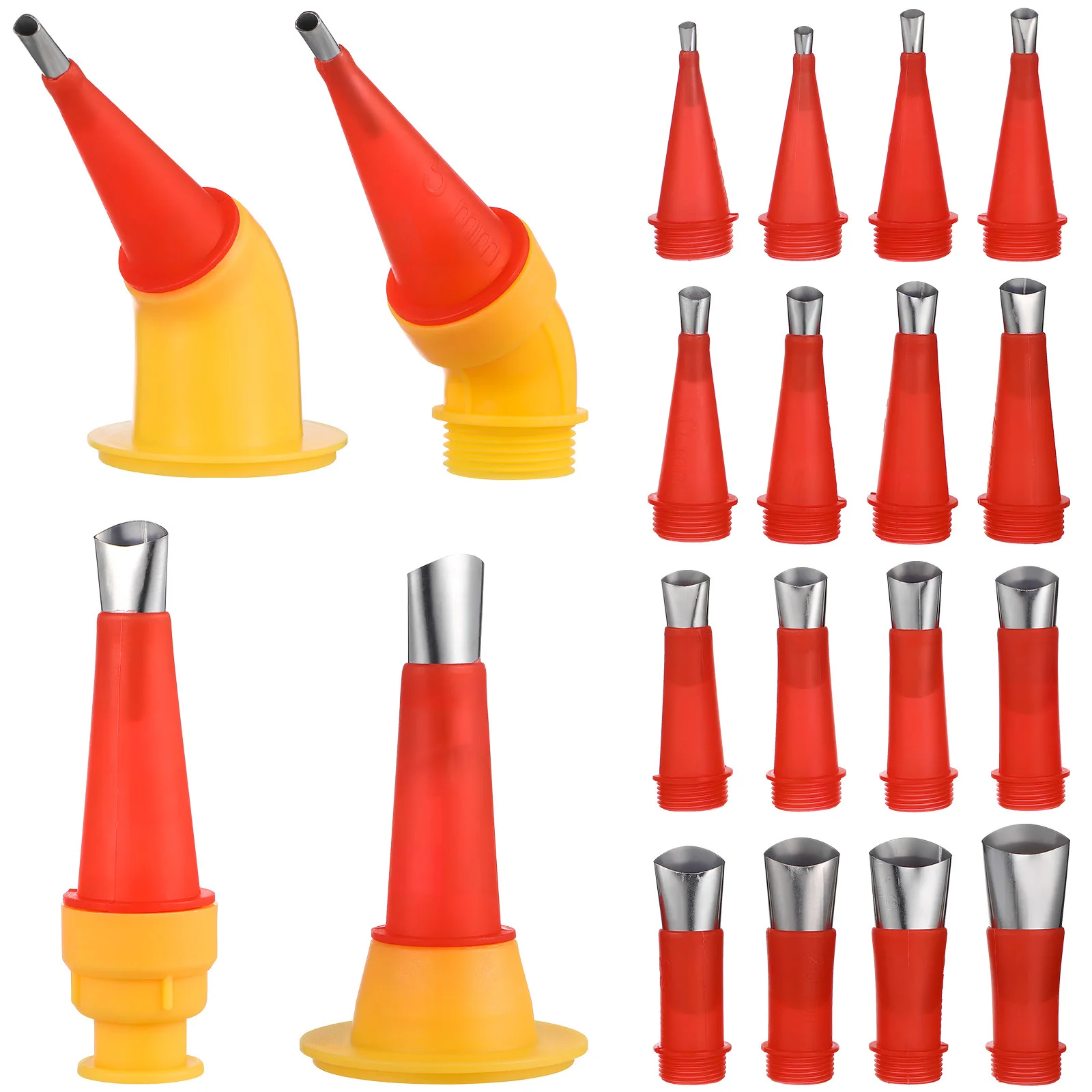 

24 pcs Glass Caulking Nozzle Tips Set Stainless Steel Reusable Caulking Tools Smooth Adhesive Application Caulk Finisher Kit