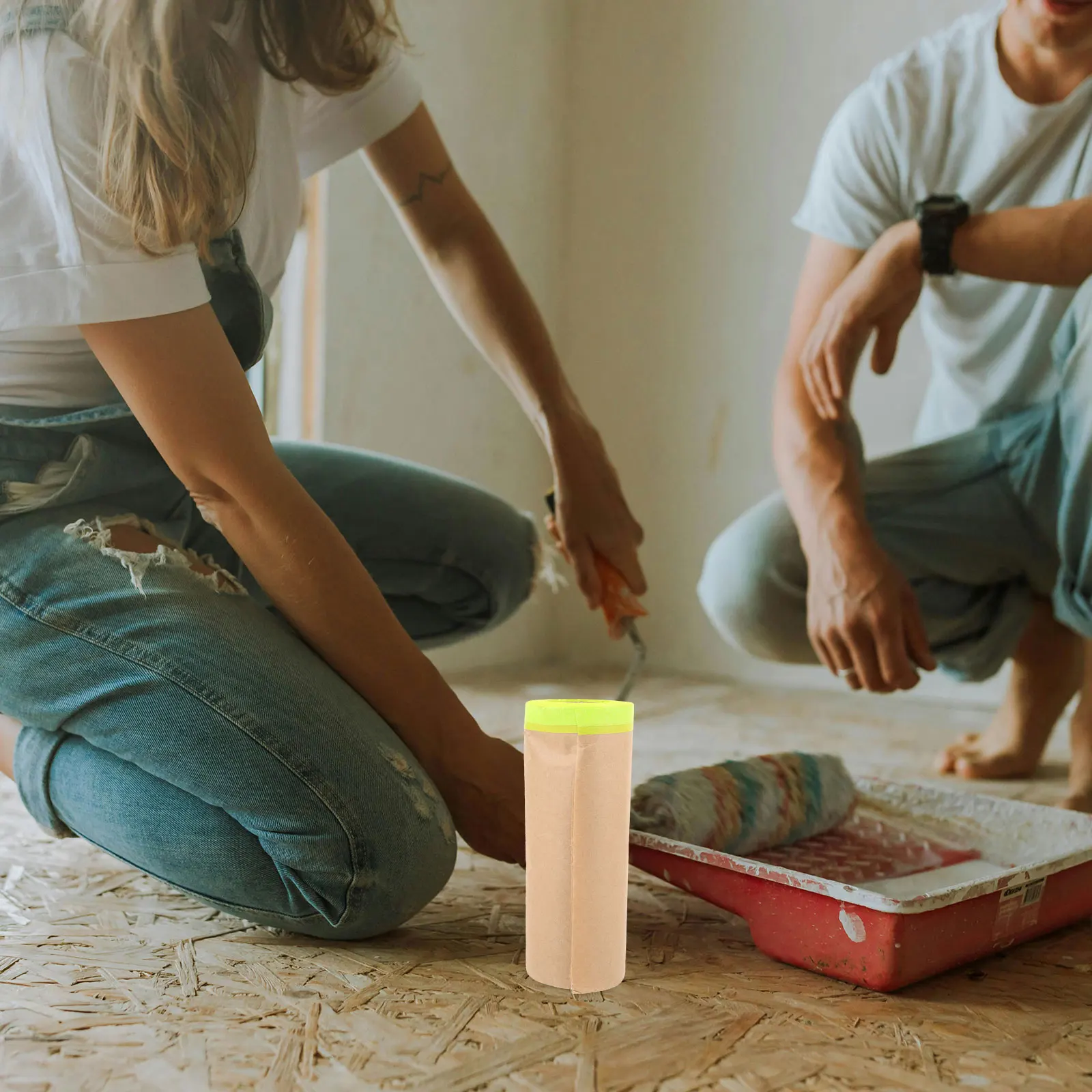 

Masking Paper Roll for Painting Furniture Flexible Size Home Decoration Supplies Kraft Paper Masking Film