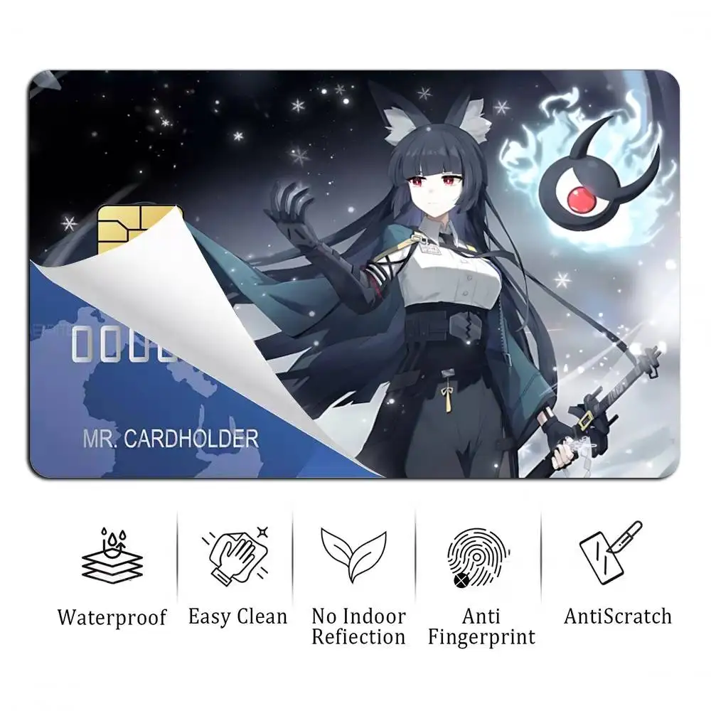 H-Hoshimi Miyabi Game Z-ZenlessZZ  Card Stickers for Bank Access Protective Waterproof Film Cover Sticker Gift
