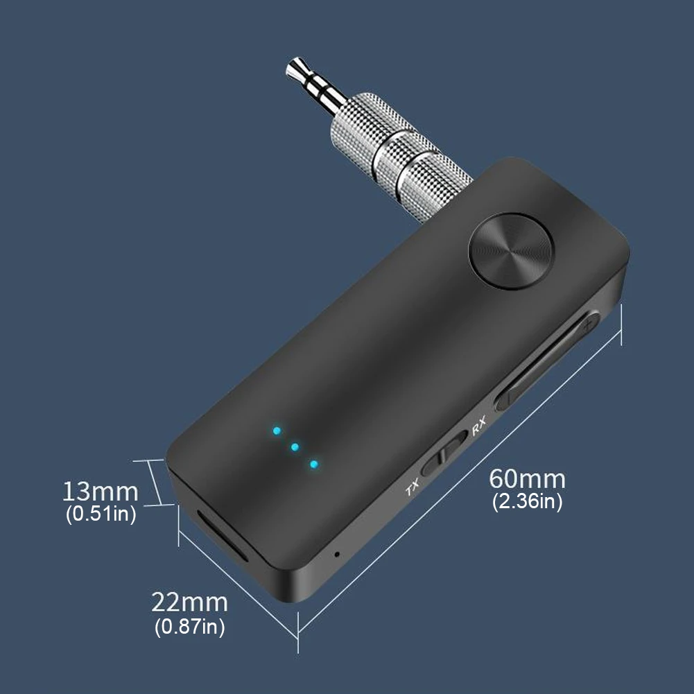 2 IN 1 Bluetooth-Compatible 5.3 Music Wireless Adapter Handsfree Call FM Receiver Transmitter 3.5mm AUX for Car Home Stereo