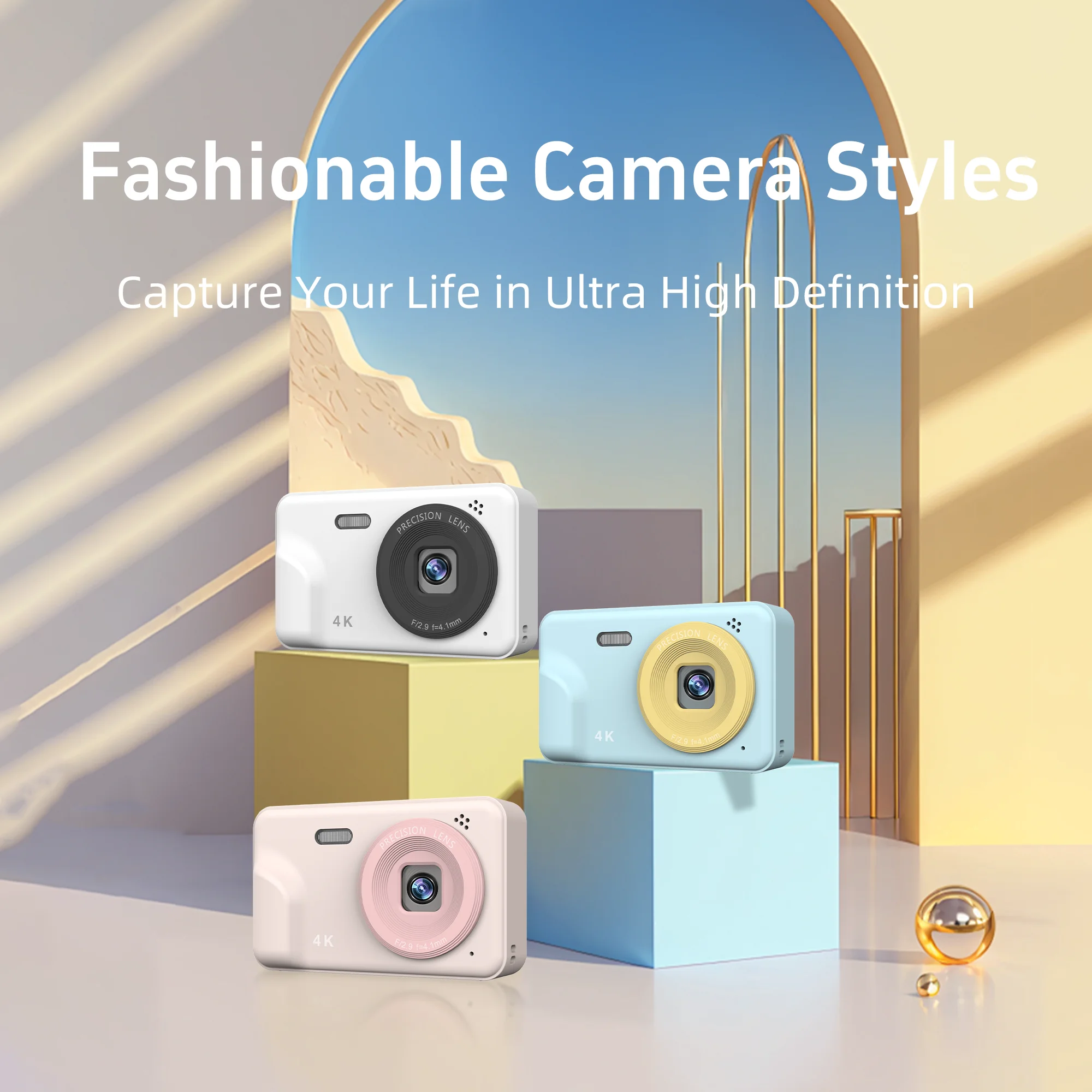 Hot Fashion Camera Ultra-clear 5000w Pixel 4k Video Autofocus 2.0 Inch Ips Screen Portable Digital Camera 8x Zoom Shooting