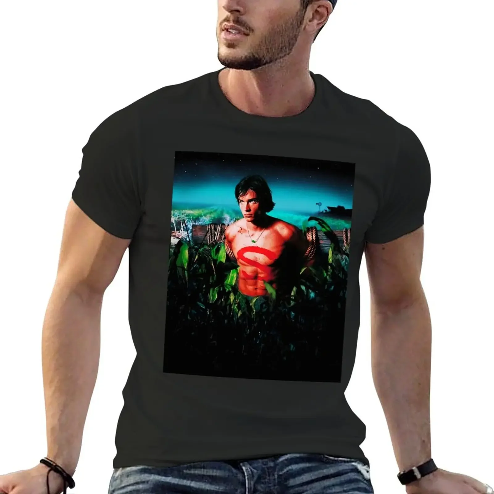 

New Smallville Seasons Canvas Print T-Shirt funny t shirts anime Short sleeve tee mens clothing