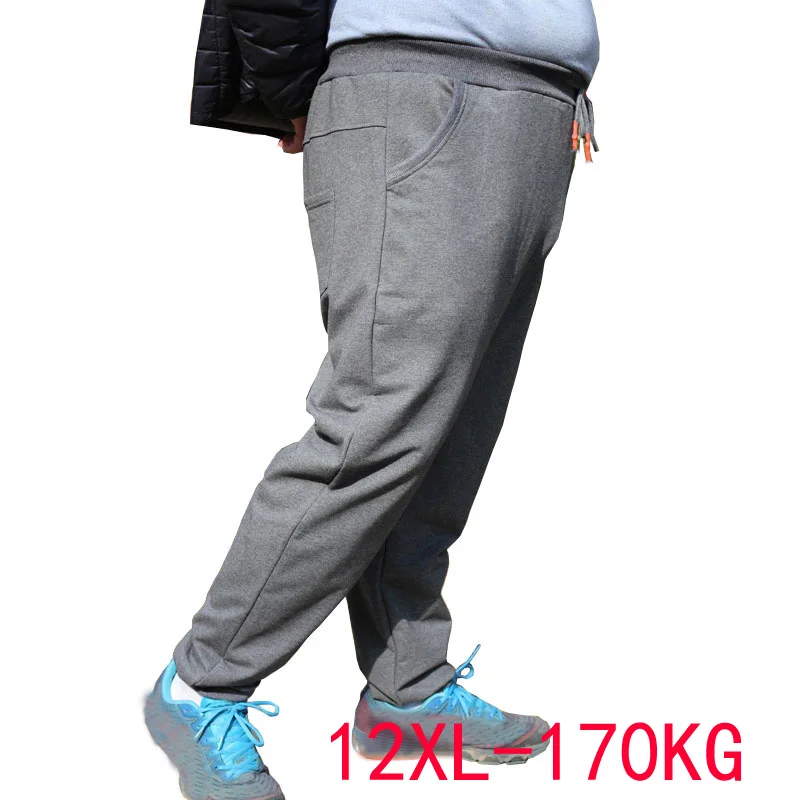 

autumn spring men sweatpants plus size 10XL 8XL 11XL 12XL big size soprts pants Stretch Elasticity loose pants 170KG 52 54 56