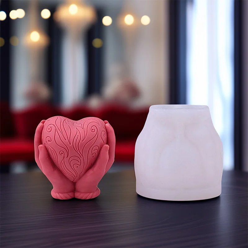 1 piece, personalized small butt candle aromatherapy spherical gypsum ornament series silicone mold