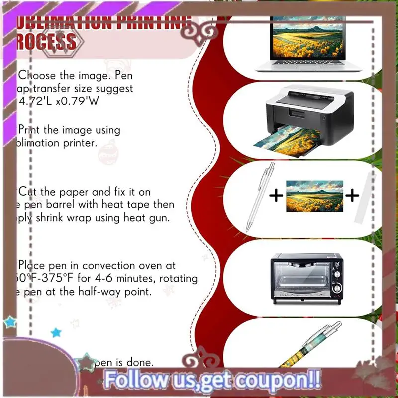 ABBG-20 шт. пустая термопереносная ручка сублимационная шариковая ручка с термоусадочной пленкой алюминиевая индивидуальная ручка-зажим