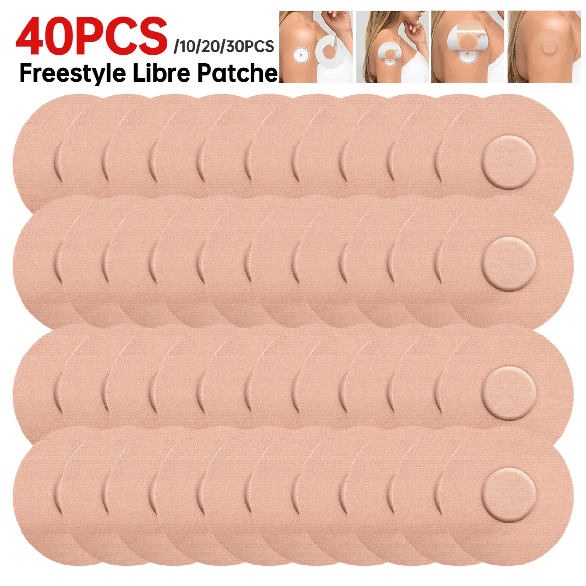 10Pcs Adhesive Sensor Patches Waterproof Freestyle Libre Plasters Skin-Friendly Anti Slip Long Lasting for Outdoor Rock Climbing