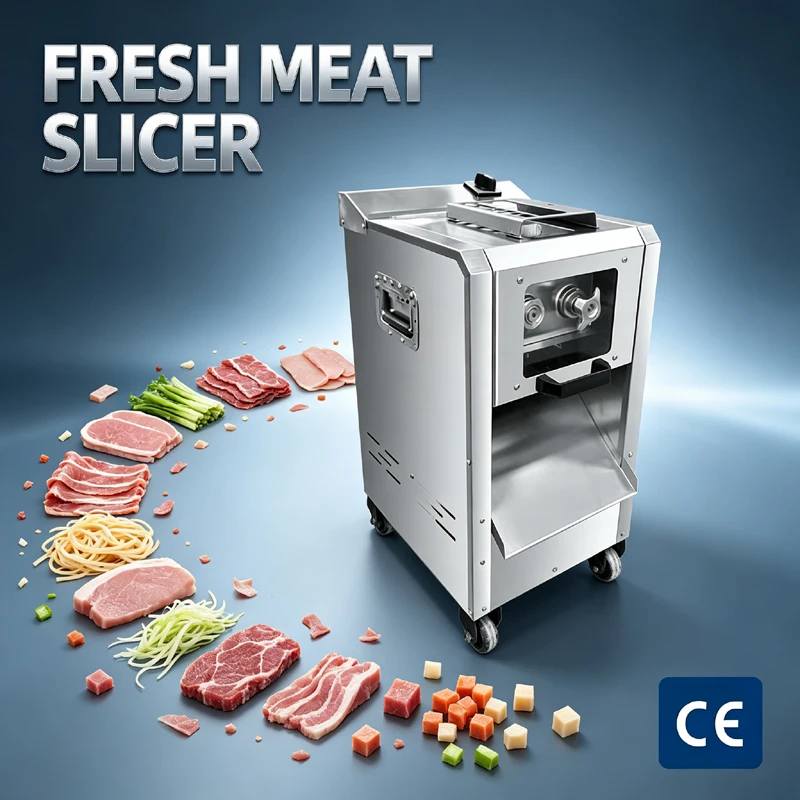 2200W Stainless Steel Vertical Electric Fresh Meat Cutting Equipment For Meat Processing In Restaurant Canteen Meat Slicer