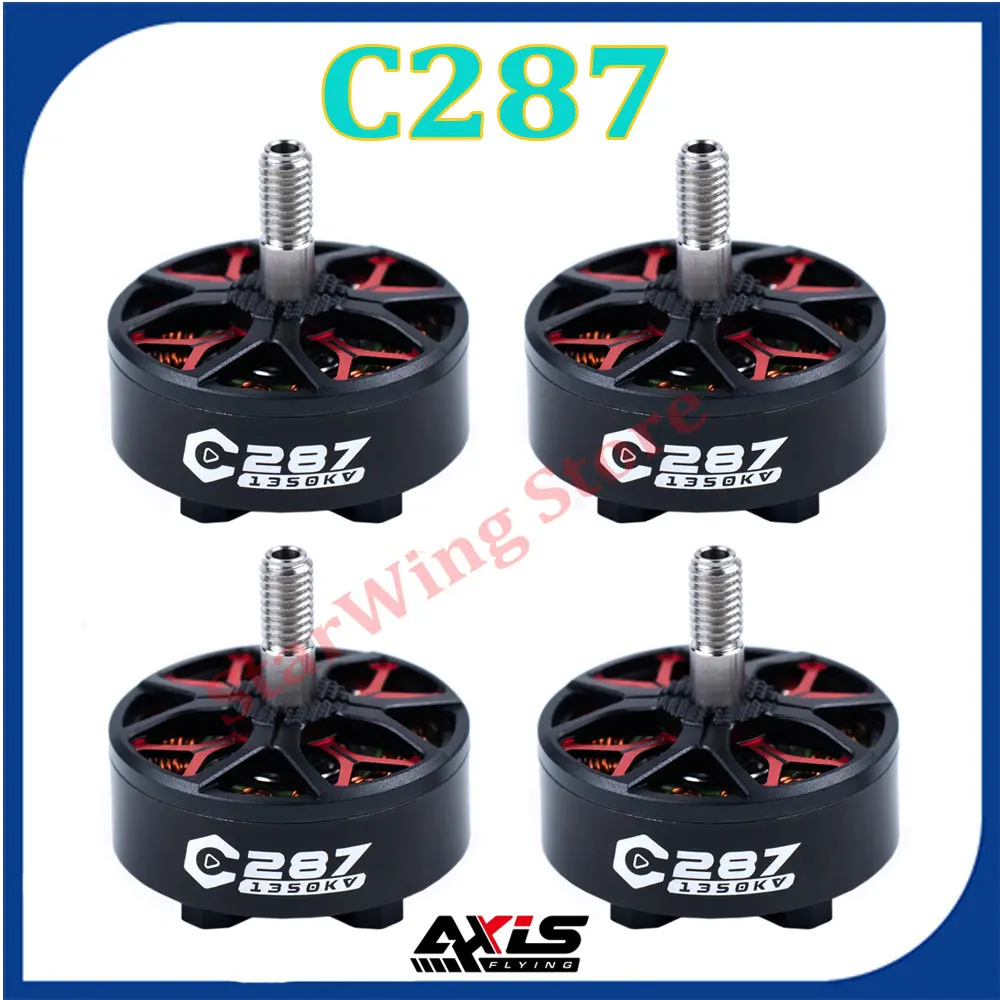 

AxisFlying C287 2807.5 1350KV 1750KV 4-6S Brushless Motor for 5inch Cinewhoop 6-7inch Long Range X8 Cinelifter Drones