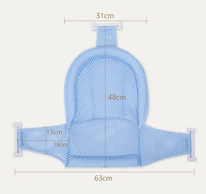 Baby Bad Net Matte Kinder Neugeborenen Einstellbare Badewanne Kissen Sitzkissen Kreuz-förmigen Anti-slip Badewanne Dusche Wiege bett Sitz – Detail 3