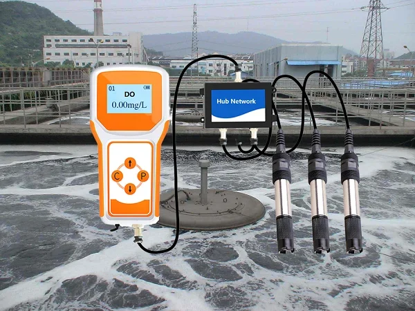 Portable Type Polarography With Screen Online RS485 4G WIFI LORA LORAWAN Fish Farm Water Dissolved Oxygen Sensor