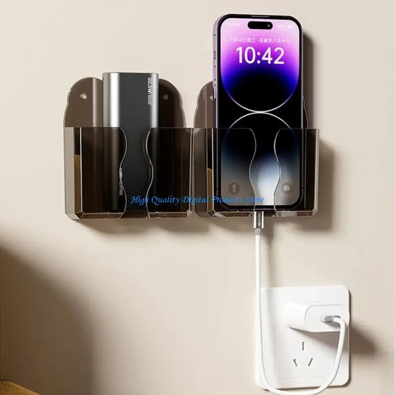 充電穴とリモートコントロールスタンドを備えた家の職場用のU2JEウォール電話ホルダー