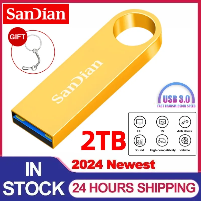 100% Original 2TB Usb Flash Drive 1TB Pen Drive High Speed Waterproof USB 3.0 Stick 512GB USB Pendrive For TV/Computer/Items