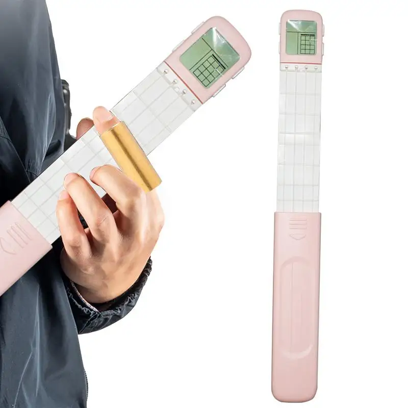 

Ukulele Chord Practice Tool Guitar Practice Neck With Rotatable Chart Screen Chord Finger Exerciser With Chord Chart Metronome