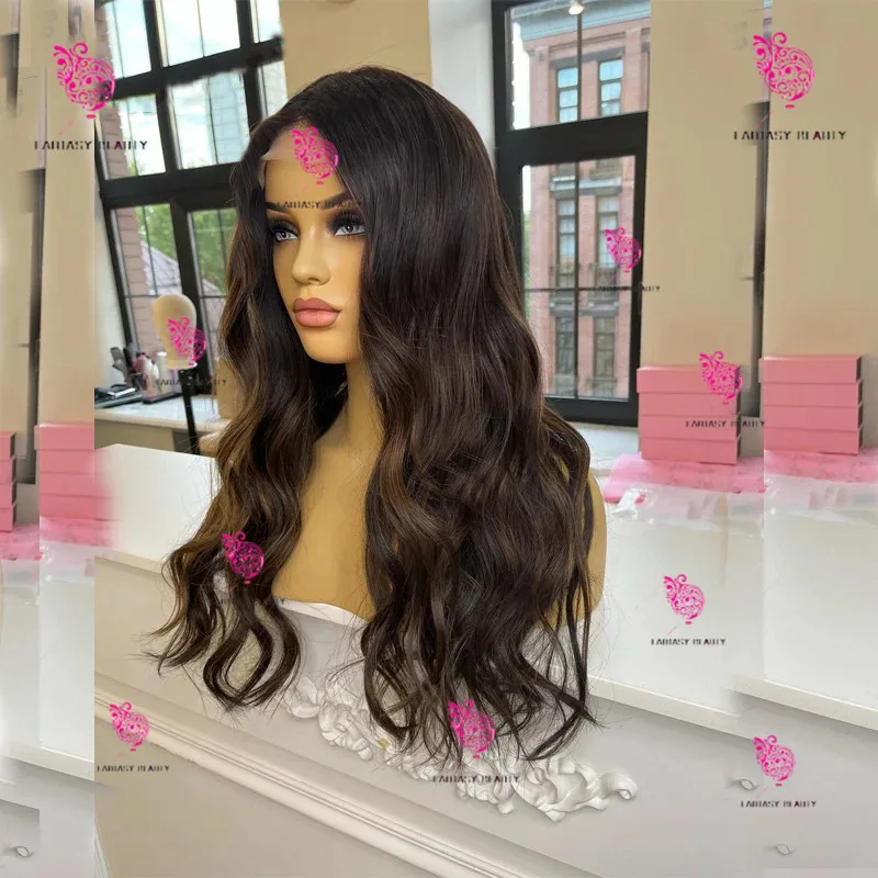 Comfortable body wave glueless natural hairline female wig makes it easy for beginners to wear a full HD lace wig 100%real hari