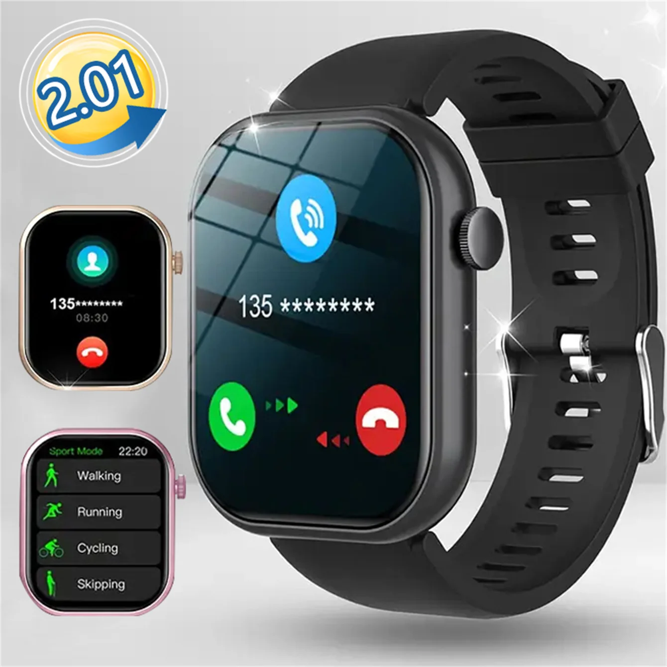 Smart watch, wireless calling /dial, multi -Sport mode,Suitable for men and women, sports watches, for iPhone/Andriod