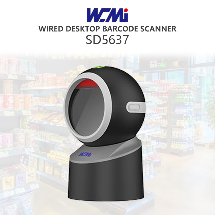 A WCMI SD5637 Gold Supplier China 1d 2d Code Barcode Scanner Platform Scanners Qr Barcode Reader Desktop for Pos System