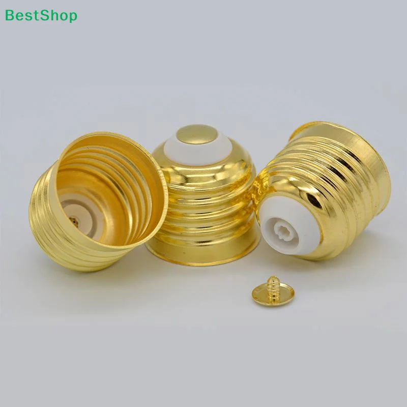 ☏10Pcs Solder/Solder-Free Lamp Socket E27 Nickel-Plated Copper Screw Lamp Cap LED Bulb Socket Accessories