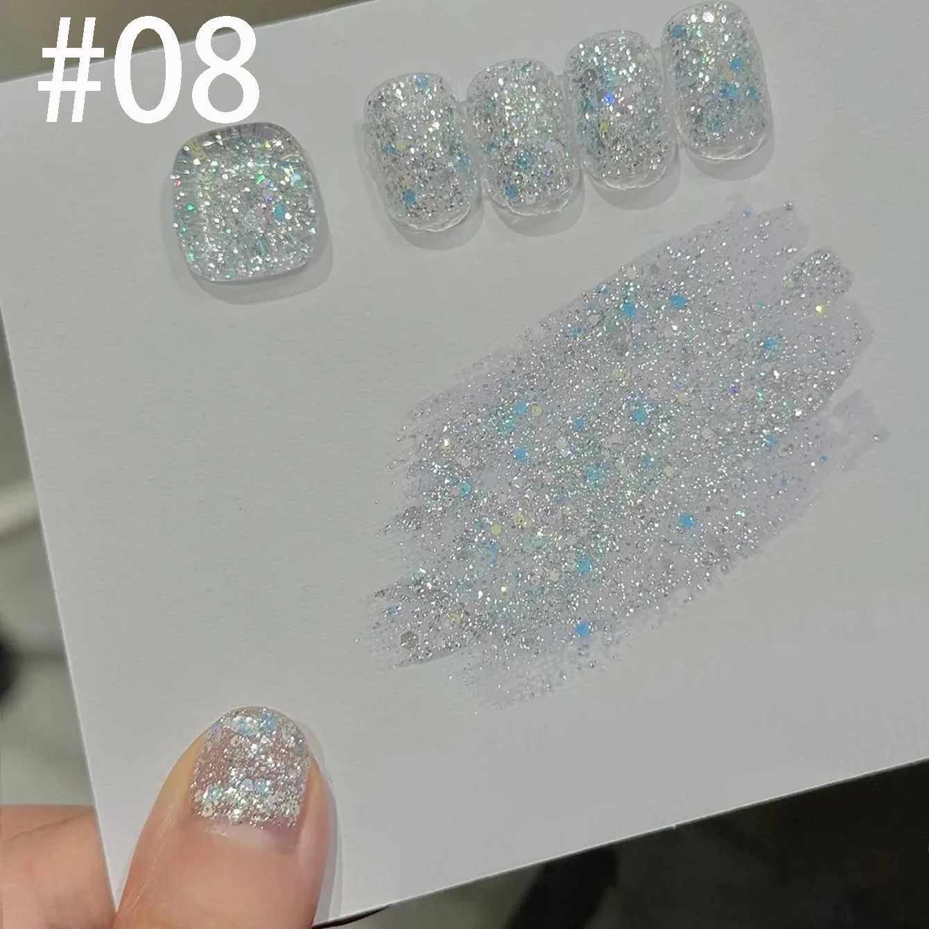 MIANEL 12ML Weißer Nagellack Jimeng Hochzeitskleid Feiner Glitzer-Gel-Nagellack Super Glänzender Glitzer-Nagellack für Nagelkunst-Salon – Detail 26