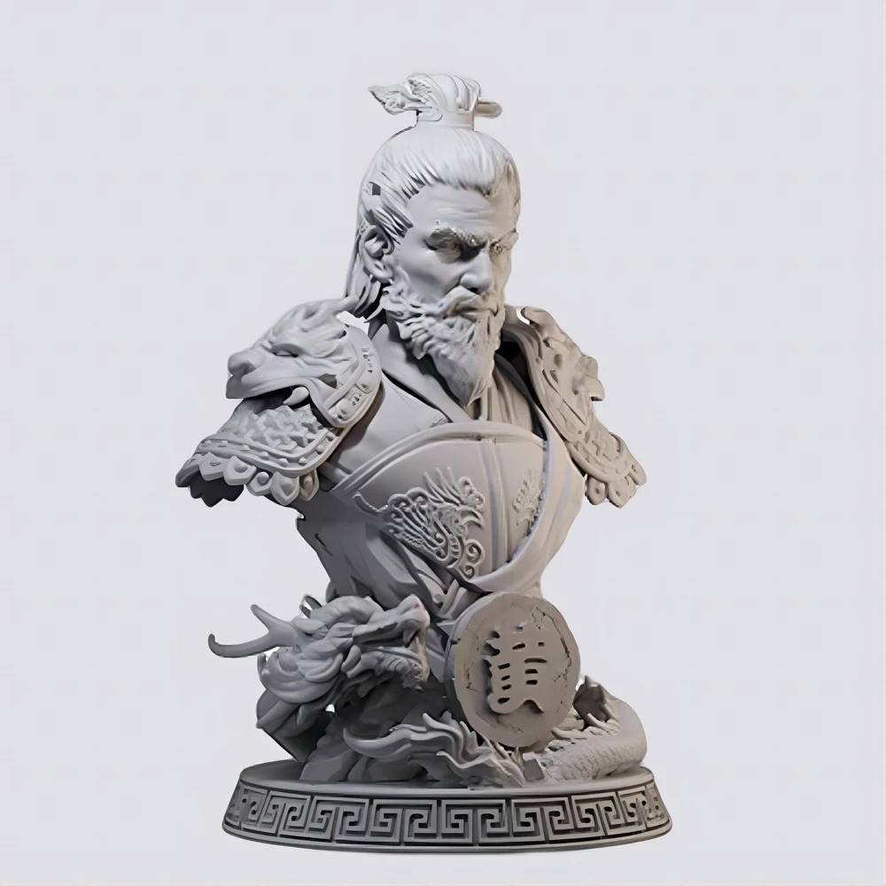 60MM Plastic Model Kit - General Huang Zhong of the Shu Kingdom of the Three Kingdoms  (Not Assembled and Unpainted: 323)