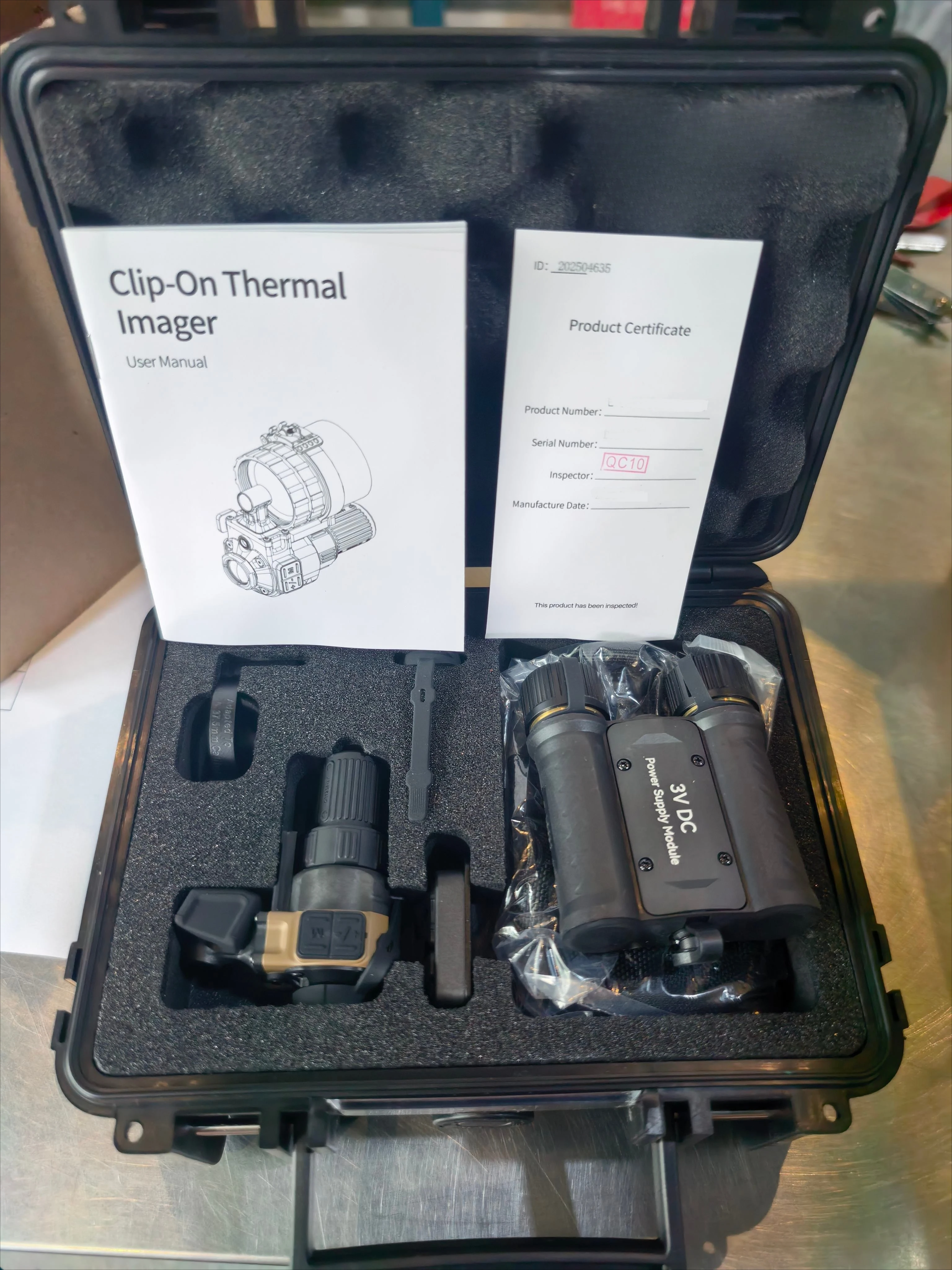 Professional Clip-On Thermal Imager External Fusion Night Vision Infrared Detector 640X512 Aluminum Multi-Coated