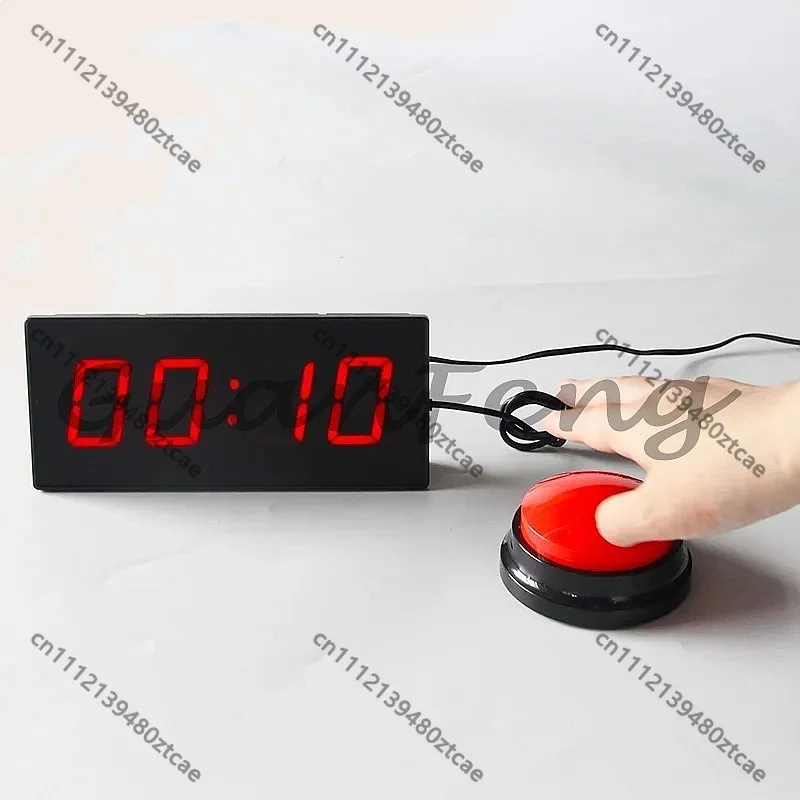 CP01 4-Digit LED 10 Second Timer Stopwatch with Buttons for Game Competition Training