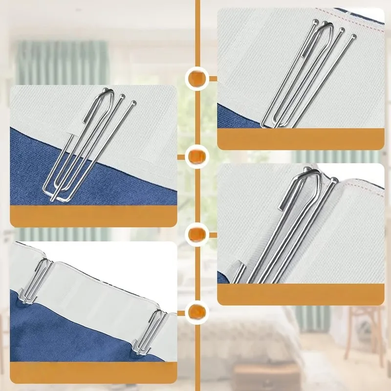 1 pcs Four Prong Curtain Clips, Bathroom Window Panel, Creates Beautiful Pleats, Firm Non-Shift Hold