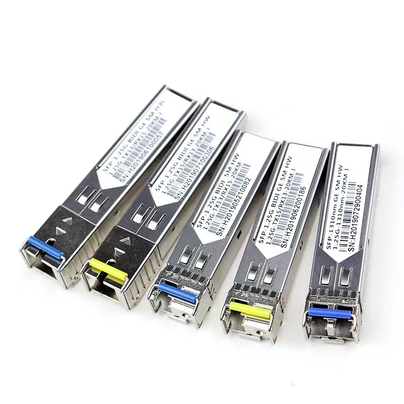 HTOC 1.25G وضع واحد SFP LC وحدة 1310nm/1550nm الألياف البصرية جهاز الإرسال والاستقبال ألياف جيجابت وحدة تبديل (20 كجم)