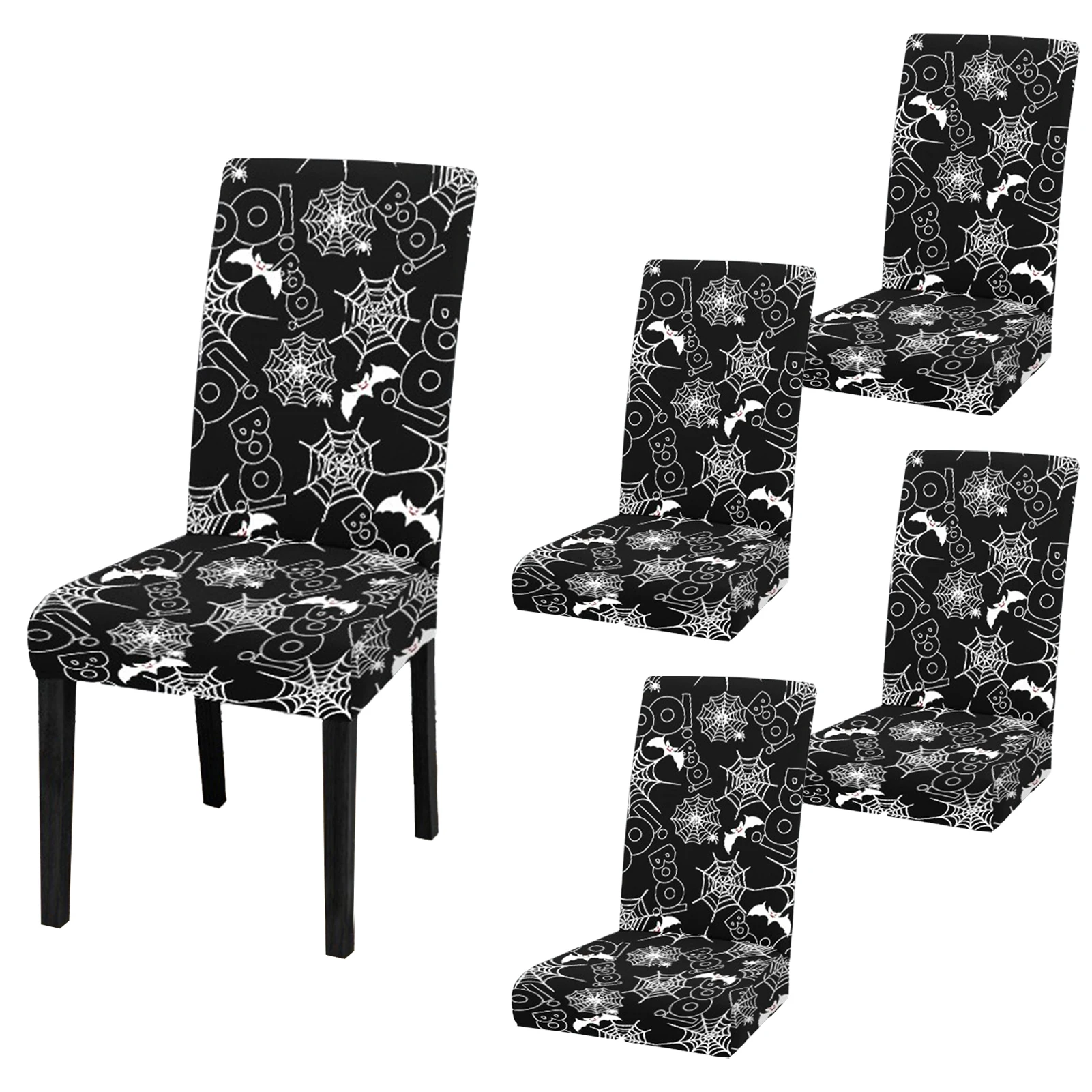 

Halloween Printed Chair Cover with Halloween Elements Chair Cover for 2025 Halloween Decoration Halloween Party