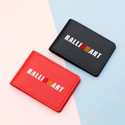 6-slot Car Driver License Bag PU Wallet ID Card Credit Card Bag For Mitsubishi Ralliart 2010 2022 Lancer Ralli A Car Accessories