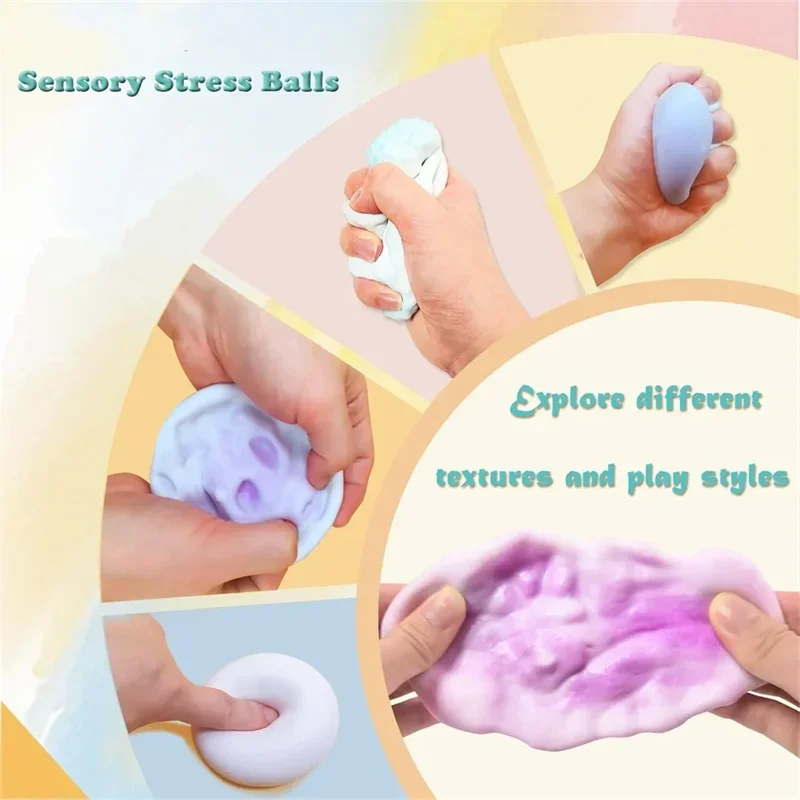 NEU Formbarer Vakuum-Squishy-Sandball Trauben-Stressball Stressabbau Lärmball Desktop-Quetschspielzeug Beruhigendes Spielzeug Geburtstagsgeschenk – Detail 15